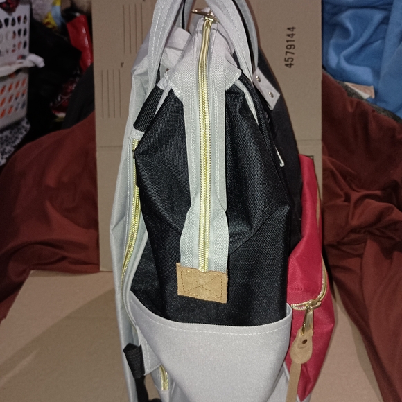 Chic Black and Red Women's Backpack - Picture 3 of 11